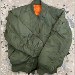Large Alpha Industries MA-1 Bomber Flight Jacket - Fighter Pilot Flight Jacket